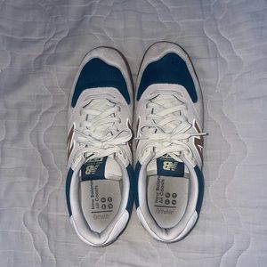 New Balance, Size 11.5, Tan, Cream, Blue